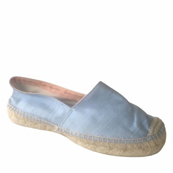 GAIMO Flat Slip-On Espadrilles Sandals Shoes Light Blue Satin Spain 8 - Picture 6 of 9